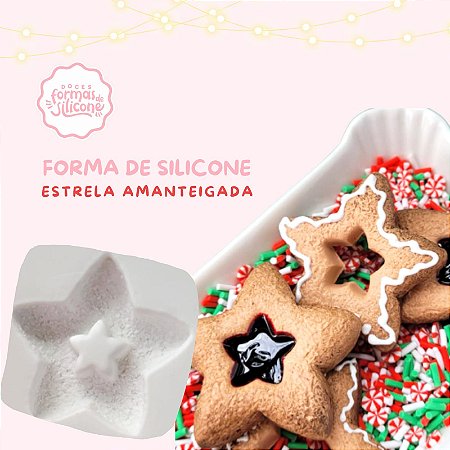 Forma de Silicone Estrela Amanteigada