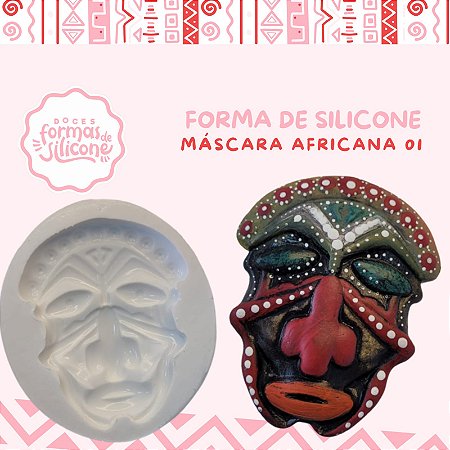 Forma de Silicone Mascara  Africana 1