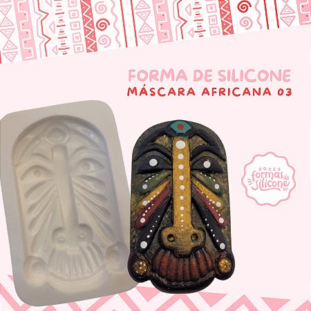 Forma de Silicone Mascara  Africana 3