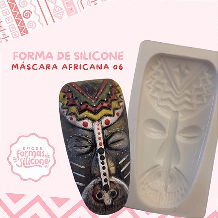Forma de Silicone Mascara  Africana 6