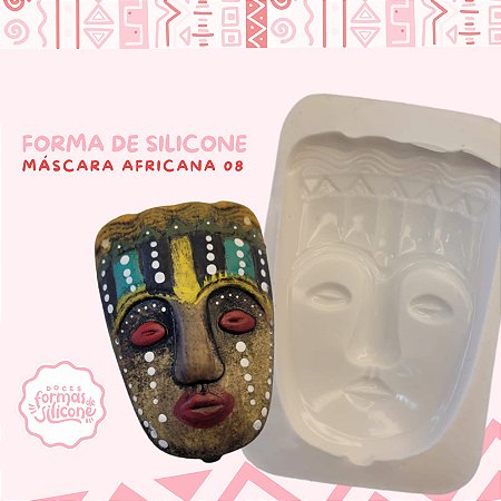 Forma de Silicone Mascara  Africana 8