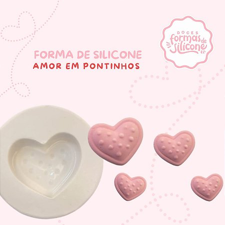 Forma de Silicone Amor em Pontinhos