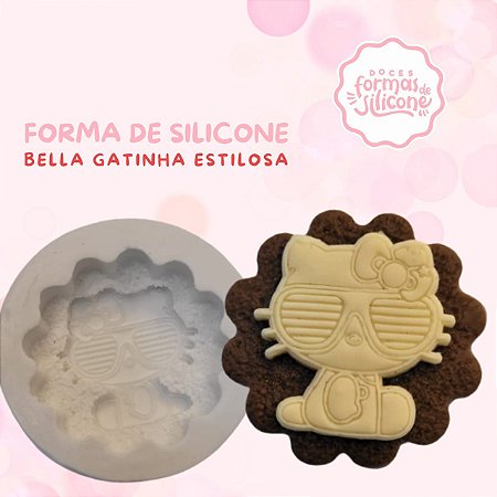 Forma de Silicone Bella Gatinha redonda