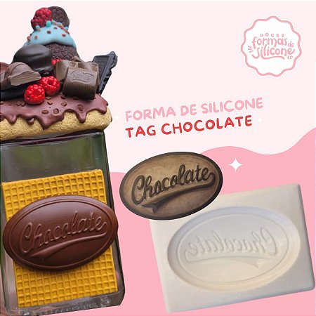 Forma de Silicone Tag Chocolate