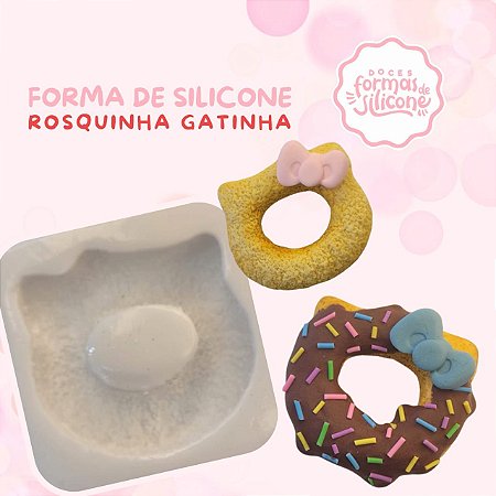 Forma de Silicone Donuts Gatinha