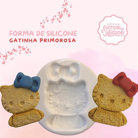 Forma de Silicone Gatinha Primorosa c/Laço