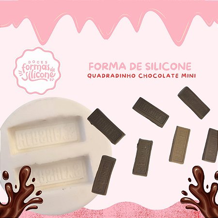 Forma de Silicone Quadradinho Chocolate Mini