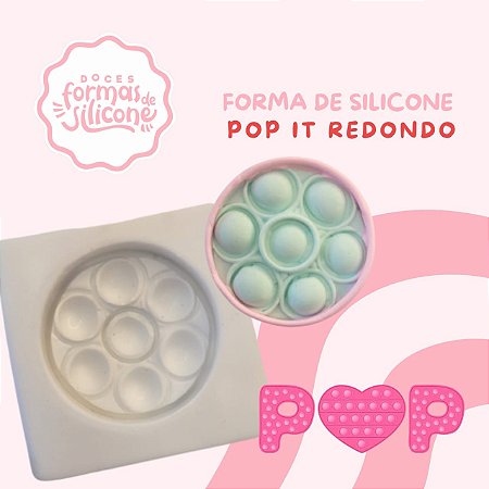 Forma de Silicone Pop It Redondo