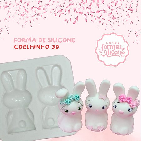 Forma de Silicone Coelhinho 3D