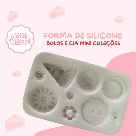 Forma de Silicone Bolos e Cia Mini Coleções