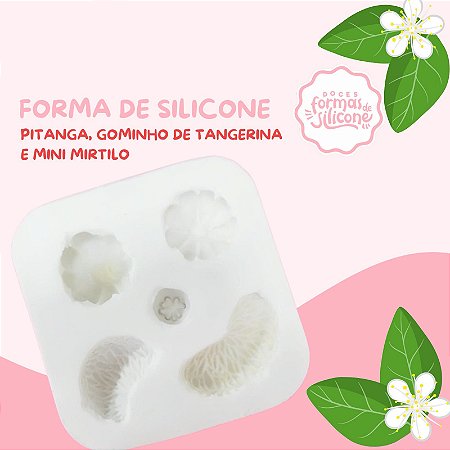 Forma de Silicone Pitanga,GomoTangerina, Mini Mirtilo