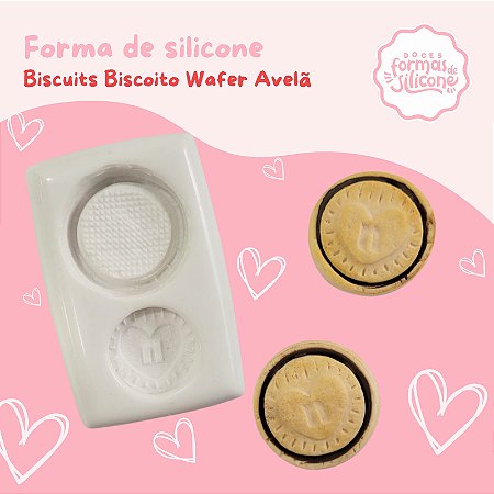 Formas de Silicone Biscuits Biscoito Wafer Avelã