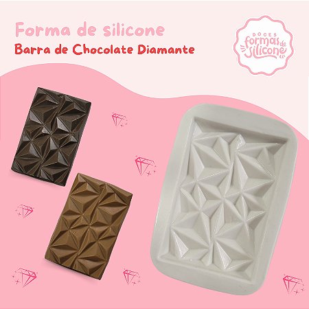 Formas de Silicone Barra de Chocolate Diamante