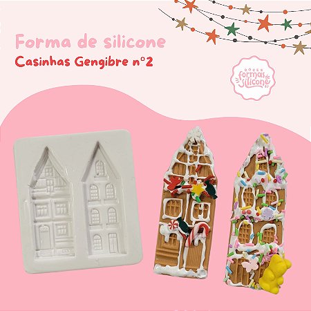 Formas de Silicone Casinhas de Gengibre N°2