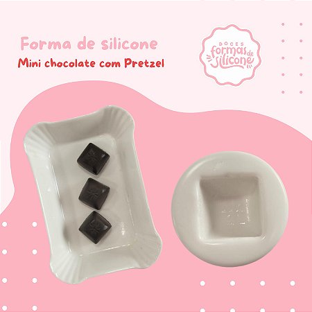 Formas de Silicone Mini Chocolate com Pretzel