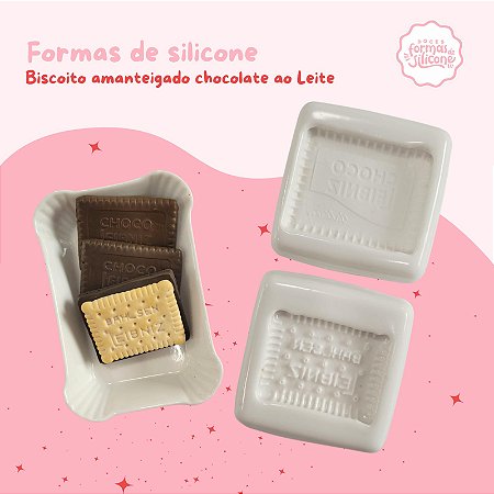 Forma de Silicone Amanteigado Chocolate ao Leite