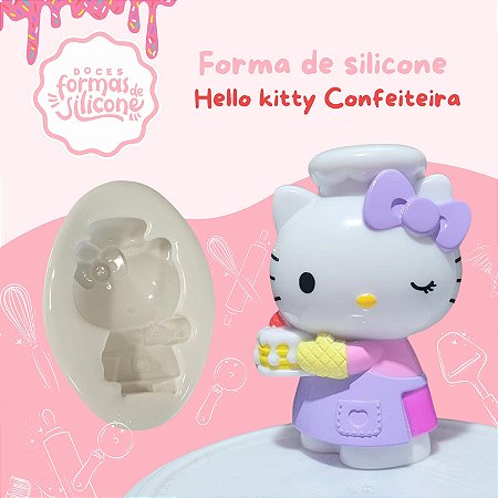 Forma de Silicone Hello Kitty Confeiteira