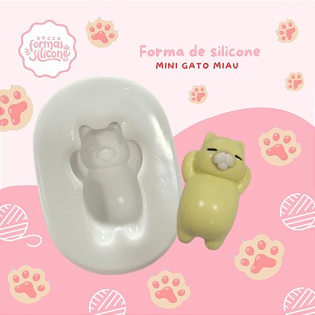 Forma de Silicone Mini Gato Miau