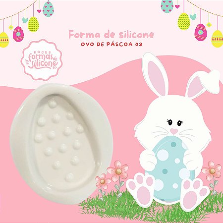 Forma de Silicone Ovo de  Páscoa 03