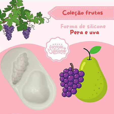 Forma de Silicone Pera e Uva