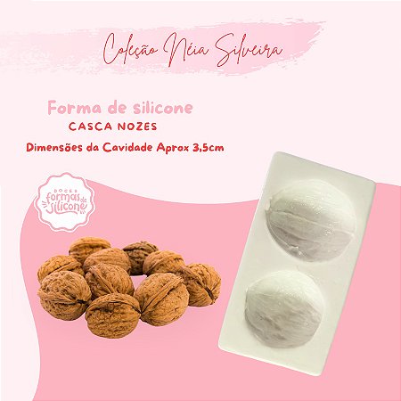 Molde de Silicone Casca de Nozes