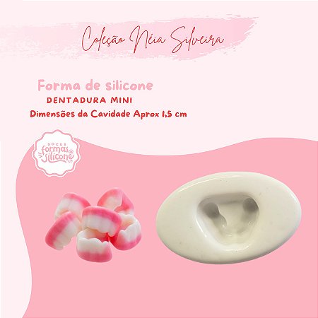 Molde de Silicone Dentadura Mini