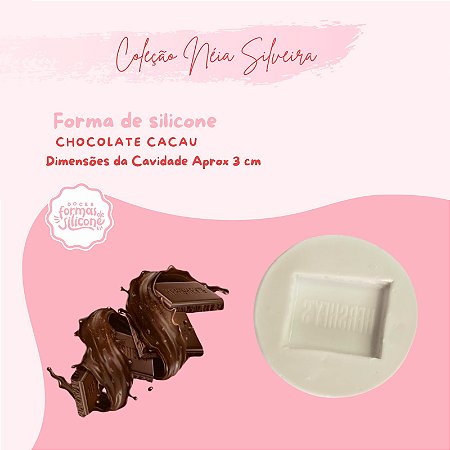 Molde de Silicone Chocolate Cacau Quadrado