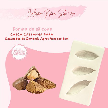 Molde de Silicone Casca de Castanha do Pará