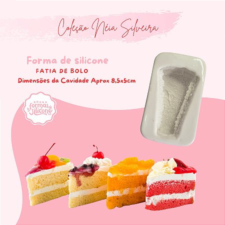 Molde de Silicone Fatia de Bolo