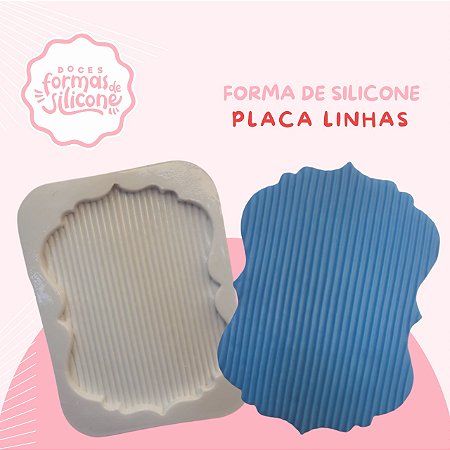 Molde de Silicone Placa Linhas