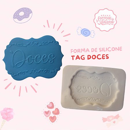 Molde de Silicone Tag Doces