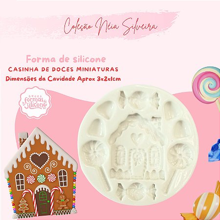 Molde de Silicone Casinha de Doce Miniaturas
