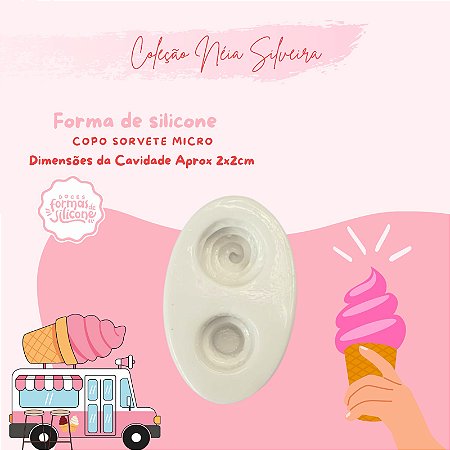 Molde de Silicone Copo Sorvet Micro