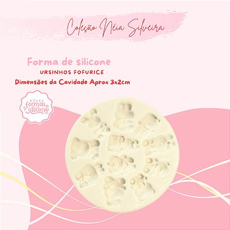 Molde de Silicone Ursinhos Fofurice