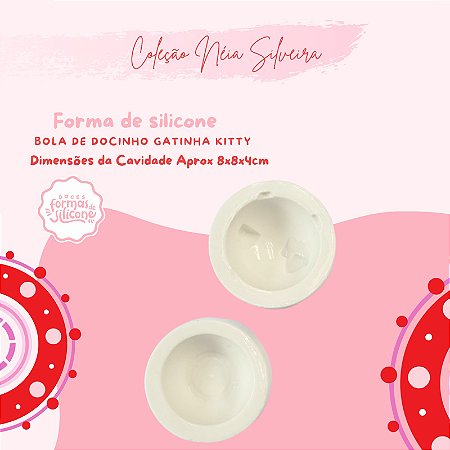 Molde de Silicone Bola de Docinho Gatinha Kitty