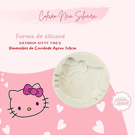 Molde de Silicone Gatinha Kitty Tag´s