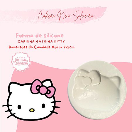 Molde de Silicone Carinha Gatinha Kitty