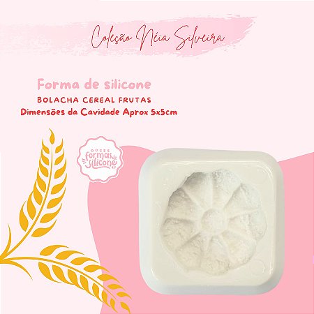 Molde de Silicone Bolacha Cereal Frutas