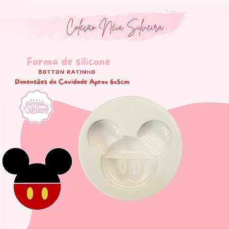 Molde de Silicone Botton Ratinho