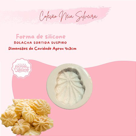 Molde de Silicone Bolacha Sortida Suspiro
