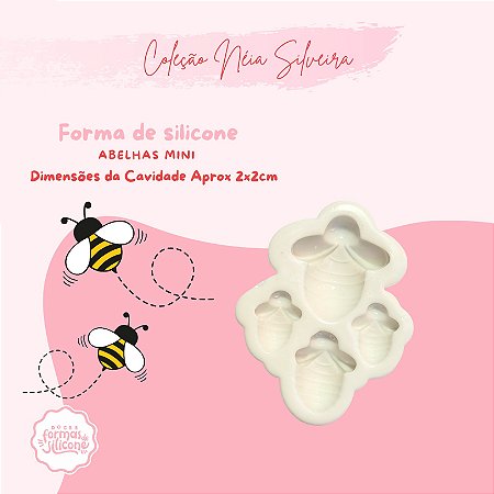 Molde de Silicone Abelhas Mini