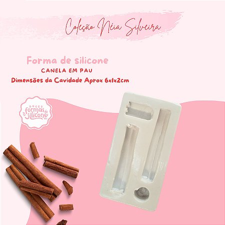 Molde de Silicone Canela em Pau
