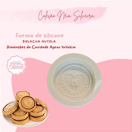 Molde de Silicone Bolacha Nutela