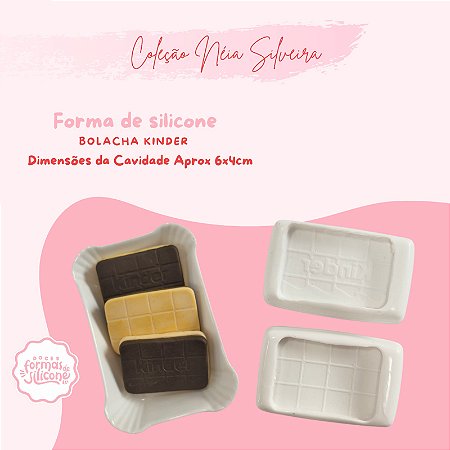 Molde de Silicone Bolacha Kinder