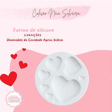 Molde de Silicone Corações