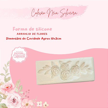 Molde de Silicone  Arranjo de Flores