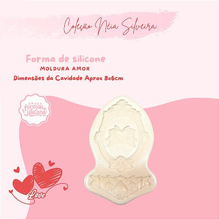 Molde de Silicone Moldura Amor