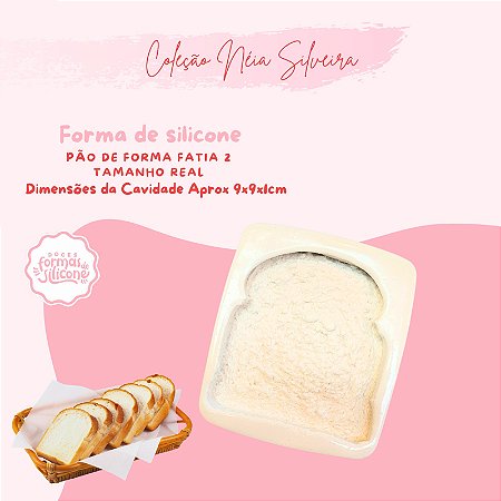 Molde de Silicone Pão de Forma Fatia 2