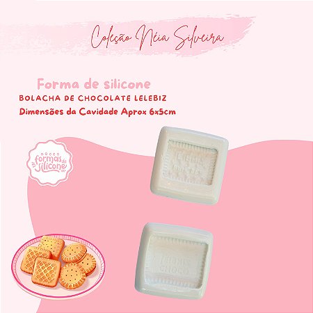 Molde de Silicone Bolacha de Chocolate lelebiz