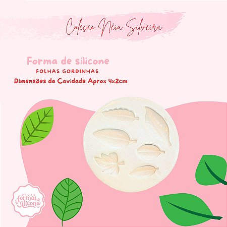 Molde de Silicone Folhas Gordinhas